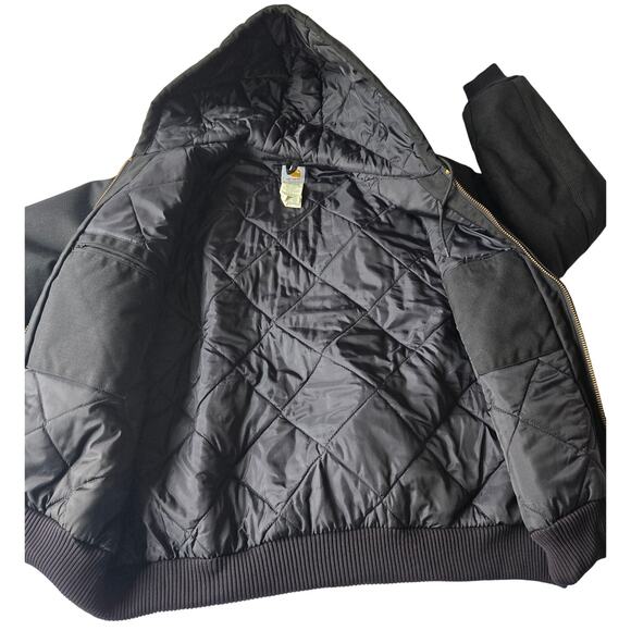Carhartt Black Loose Fit Quilted Liner Full Zip Men's Coat XL - Picture 8 of 11